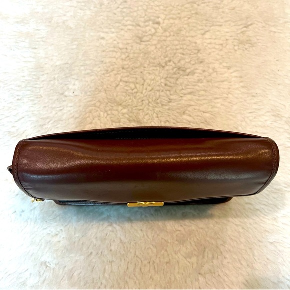 Dunhill Vintage pVC 2 tone Brown/Black PVC Leather Clutch Bag w/ 2 keys - Picture 7 of 16